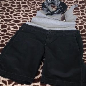 Old Navy Shorts- black with gray contrasting thread- women’s size 8